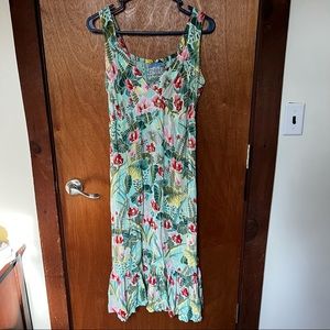 Flattering Anna Ocean Hawaiian Dress - med, NWOT!